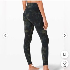 Lululemon green diamond dye align leggings